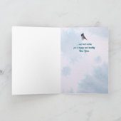 Winter Birds Going Out wir haben Limb Christmas Karte (Innenseite)