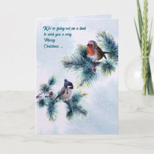Winter Birds Going Out wir haben Limb Christmas Karte