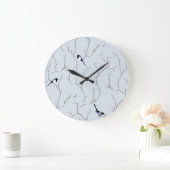 Winter BIrds Große Wanduhr (Zuhause)