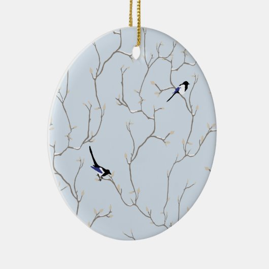 Winter BIrds Keramik Ornament (Rechts)