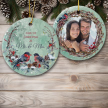 Winter Birds Mr. & Mrs. Foto Template
