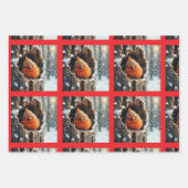 Winter Birds Natural Geschenkpapier Set (Vorderseite 2)