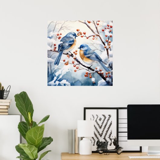 Winter Birds Poster (Heimbüro)