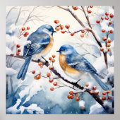 Winter Birds Poster (Vorne)