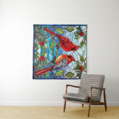 Winter Birds Tapestry Wandteppich (Beispiel (Horizontal))