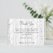 Winter-Birken-Holz dankt Ihnen zu kardieren Dankeskarte (Stehend Vorderseite)