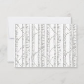 Winter-Birken-Holz dankt Ihnen zu kardieren Dankeskarte (Rückseite)