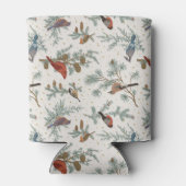 Winter Birnen und Kiefernzweige Muster Dosenkühler (Rückseite)