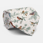 Winter Birnen und Kiefernzweige Muster Krawatte (Gerollt)
