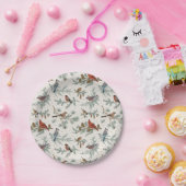 Winter Birnen und Kiefernzweige Muster Pappteller (Party)