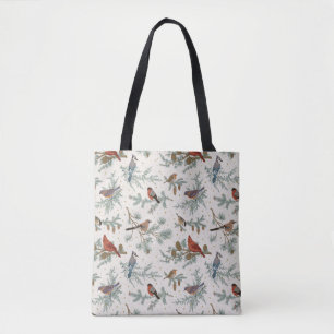 Winter Birnen und Kiefernzweige Muster Tasche