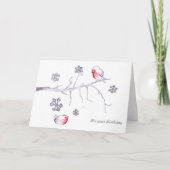 Winter Birthday card Karte (Vorderseite)