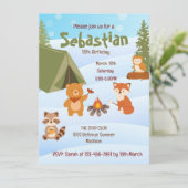 Winter Birthday invitation Einladung (Stehend Vorderseite)