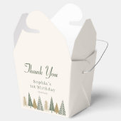 Winter Birthday Party Danke Geschenkschachtel (Geöffnet)