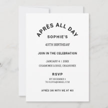 Winter Black Après Das 40. Geburtstags-Party