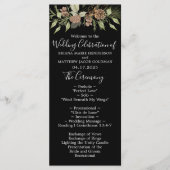 Winter Black Elegant Script Wedding Programm (Vorderseite)