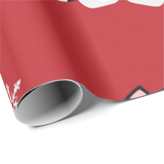 Winter Black Kitty Geschenkpapier (Rolleneckpunkt)