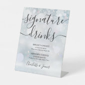 Winter Black Script Signature Drinks Sockelschild (Vorderseite)