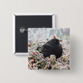Winter Blackbird Button (Vorne & Hinten)