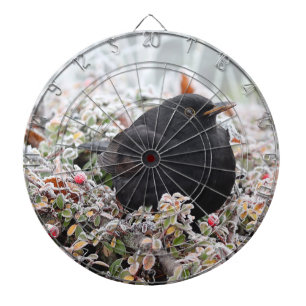 Winter Blackbird Dartscheibe