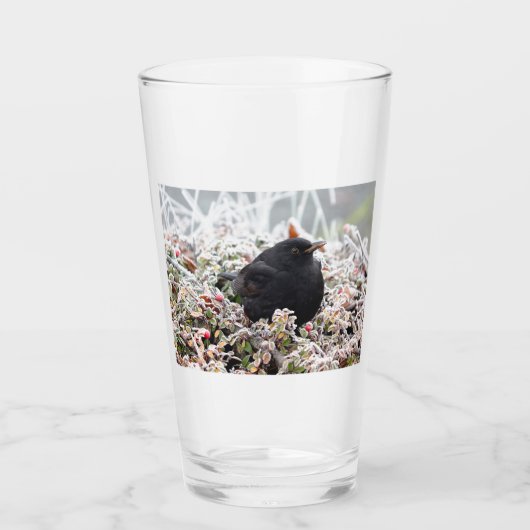 Winter Blackbird Glas (Vorderseite)
