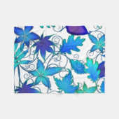 Winter Blätter Fleece Blanket (Vorderseite (Horizontal))