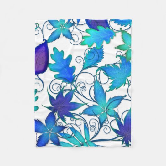 Winter Blätter Fleece Blanket (Vorderseite)