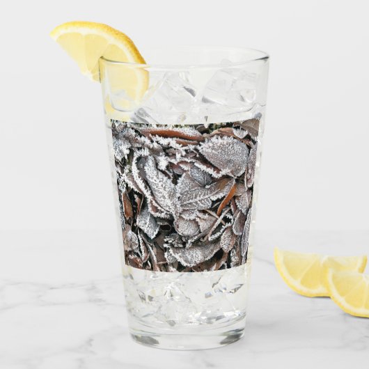 WINTER-BLÄTTER GLAS (Vorderseite Ice)