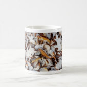 Winter-Blätter in SchneeNatur Kaffeetasse (Mittel)
