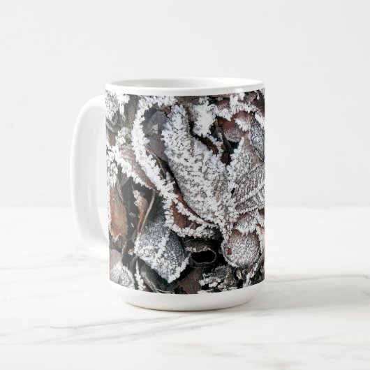 WINTER-BLÄTTER KAFFEETASSE (Vorderseite Links)
