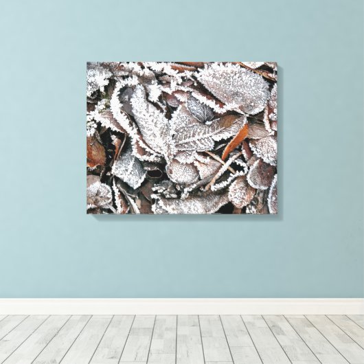 WINTER-BLÄTTER LEINWANDDRUCK (Insitu (Holzboden))
