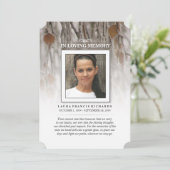 Winter-Blätter - Memorial & Vielleicht Gedicht Vie Einladung (Stehend Vorderseite)