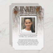 Winter-Blätter - Memorial & Vielleicht Gedicht Vie Einladung (Vorne/Hinten)