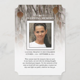 Winter-Blätter - Memorial & Vielleicht Gedicht Vie Einladung