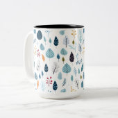 Winter Blätter Muster auf Ihrer Tasse (Vorderseite Links)