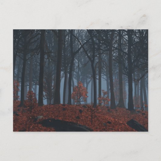 Winter-Blätter Postkarte (Vorderseite)