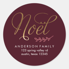 Winter-Blätter Runder Aufkleber