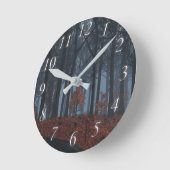 Winter-Blätter-Uhr Runde Wanduhr (Winkel)