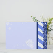 Winter-Blau Briefpapier (Stehend Vorderseite)