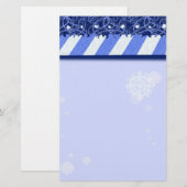 Winter-Blau Briefpapier (Vorne/Hinten)