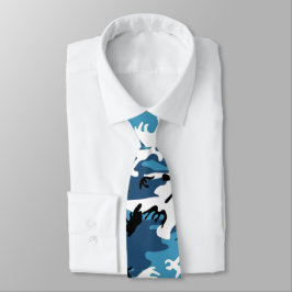 Winter-Blau-Camouflage Krawatte