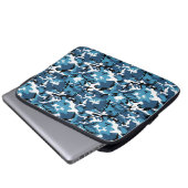 Winter-Blau-Camouflage Laptopschutzhülle (Vorne Knopf)