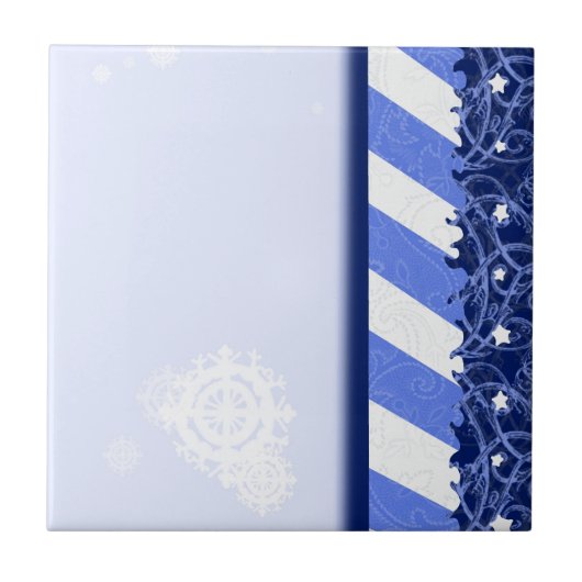 Winter-Blau Fliese (Vorderseite)