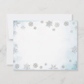 Winter Blau Junge Baby Shower Schneeflocken Danke (Rückseite)