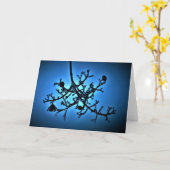Winter Blau, Karte (Gelbe Blume)