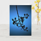 Winter Blau, Karte (Gelbe Blume)