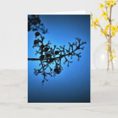 Winter Blau, Karte (Gelbe Blume)