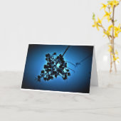 Winter Blau, Karte (Gelbe Blume)