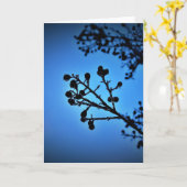 Winter Blau, Karte (Gelbe Blume)