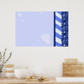 Winter-Blau Poster (Küche)